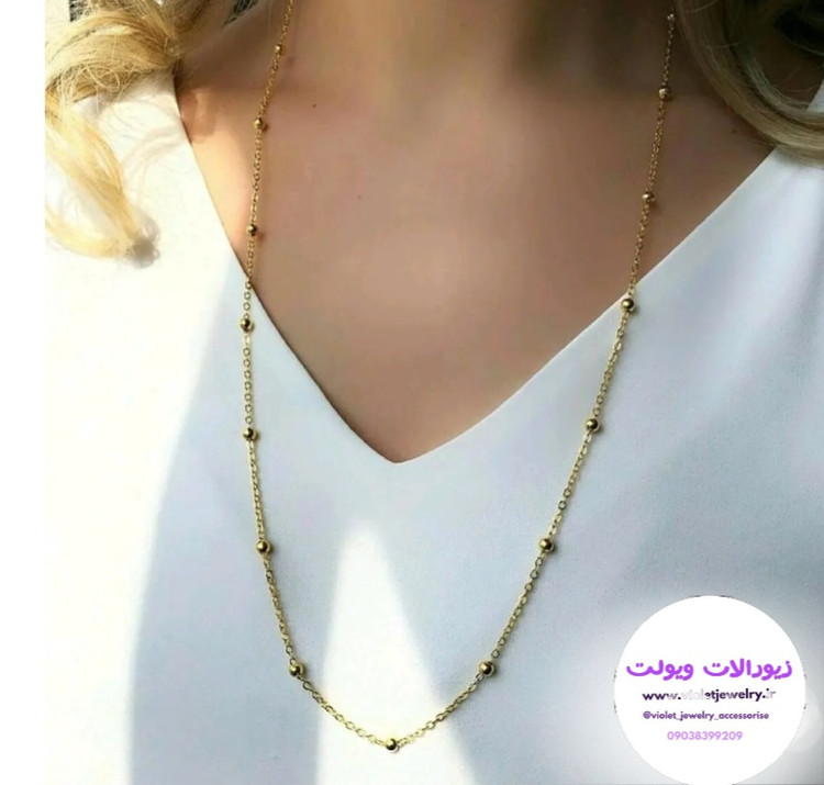 گردنبند زنجیر توپی